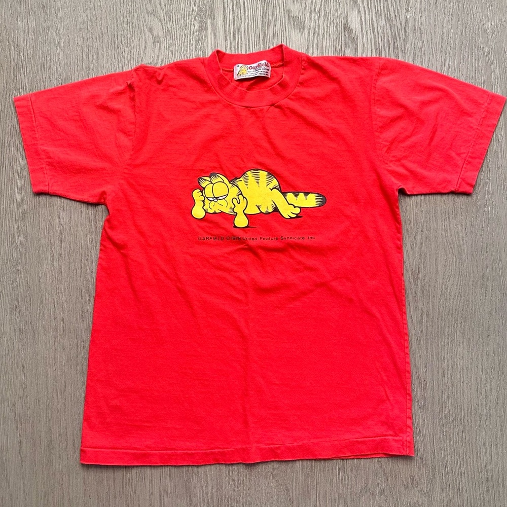 Vintage 1978 Garfield T-Shirt | Rare Graphic Tee | Single Stitch | XS/S